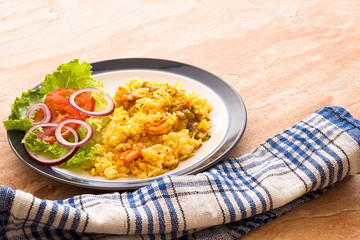 Stir Shrimp Pumpkin Rice