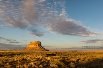 Fajada Butte in Chaco Canyon at the Chaco Culture National Historical Park in New Mexico