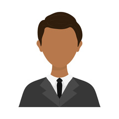 Person concept represented by businessman with necktie icon over flat and isolated background