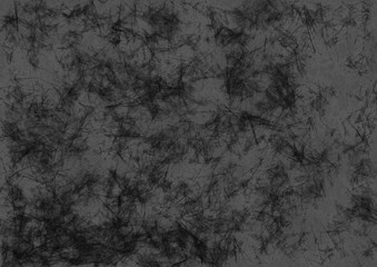 Abstract drawn grunge background in black colors. Effect of crumpled paper. Horizontal banner. Series of Watercolor, Oil, Pastel, Chalk and Inc Backgrounds.