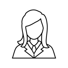 Avatar concept represented by woman person icon over flat and isolated background