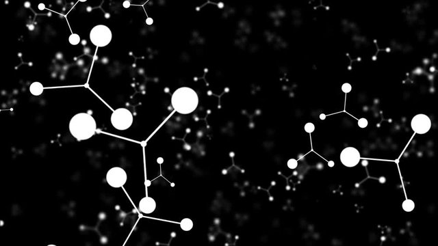 medical bright abstract atom particle background