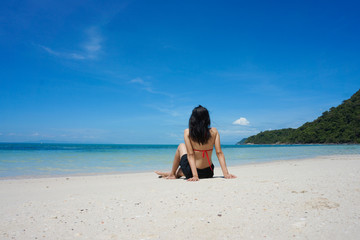 Girl sunbathing