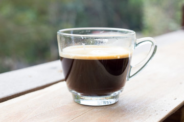 Hot coffee.