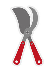 Scissors icon. Gardening design. Vector graphic 