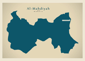 Modern Map - Al-Mahdiyah TN