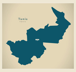 Modern Map - Tunis TN
