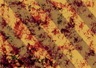 Abstract drawn grunge background in brown colors with diagonal stripes. Banner with effect of crumpled paper with scratches, abrasion, crack. Series of Grunge, Oil, Pastel, Chalk and Inc Backgrounds.