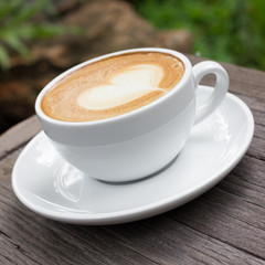 Cup of latte coffee