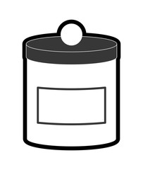 Food container icon. Jar design. Vector graphic