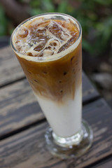 Iced latte coffee