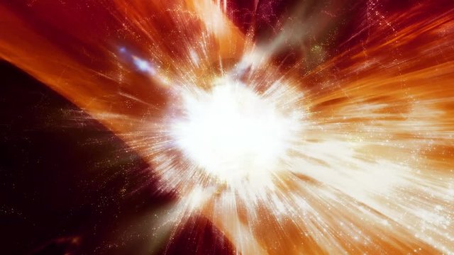 Event Horizon 0224: Traveling through star fields in space as a supernova bursts light (Loop).