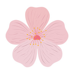 Pink Flower icon. Garden design. Vector graphic