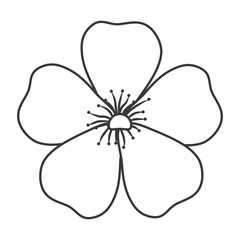 Fototapeta na wymiar Flower icon. Garden design. Vector graphic
