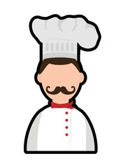Chef icon. Menu and kitchen design. Vector graphic