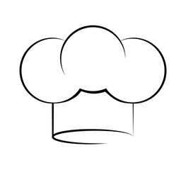 Chef hat icon. Menu and kitchen design. Vector graphic