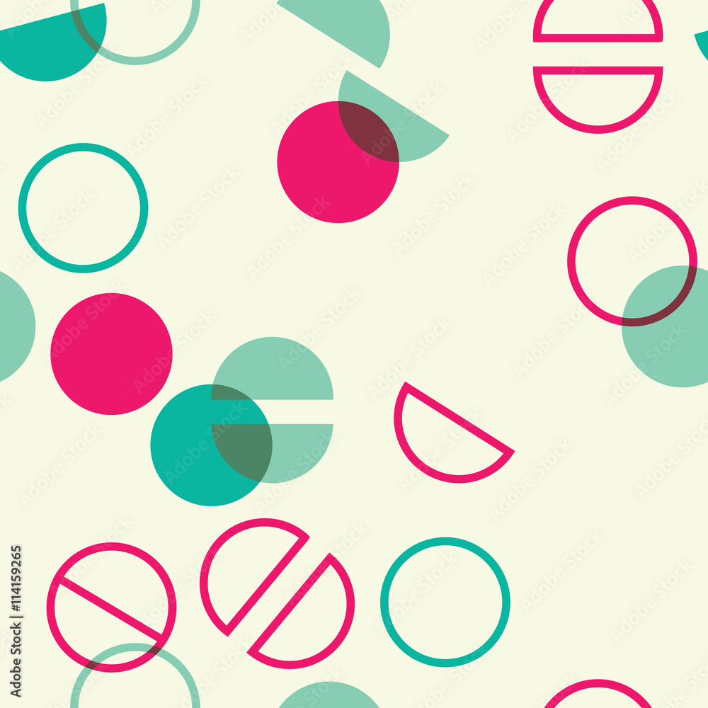 Poster universal colorful geometric seamless pattern with circle lap and split times