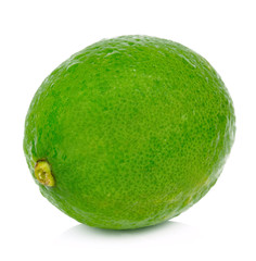 lime fruit isolated closeup on white background