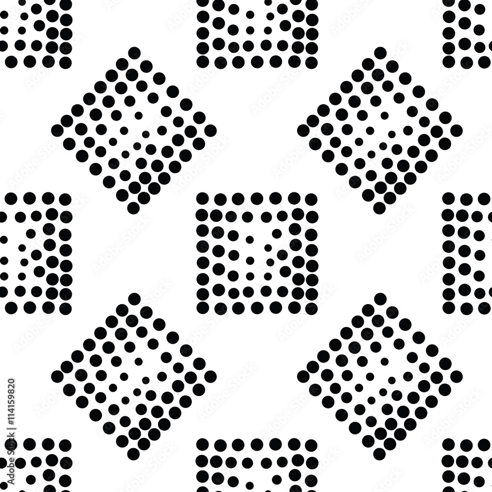 Aufkleber vector geometric seamless pattern. repeating abstract dots
