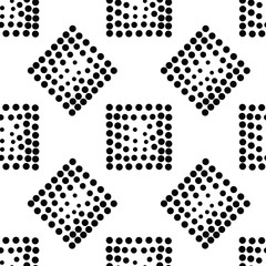 Vector geometric seamless pattern. Repeating abstract dots