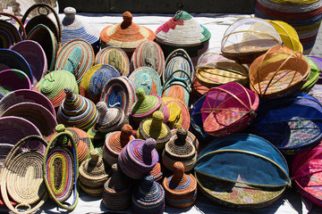 Basket on street market 