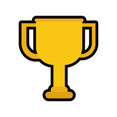 Trophy icon. Winner design. Vector graphic