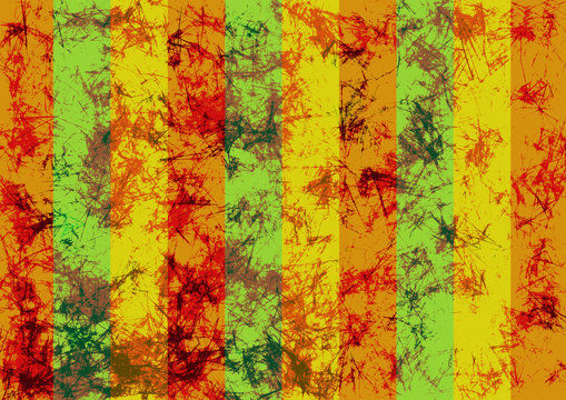 Abstract drawn grunge background in yellow colors with diagonal stripes. Banner with effect of crumpled paper with scratches, abrasion, crack. Series of Grunge, Oil, Pastel, Chalk and Inc Backgrounds.