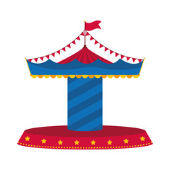 carousel icon. Circus and carnival design. Vector graphic