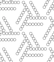 Vector geometric seamless pattern. Modern circle texture, repeat