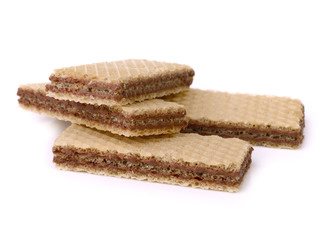Wafers isolated on a white background