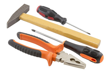 tools isolated on white background