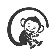 monkey icon. Animal design. Vector graphic