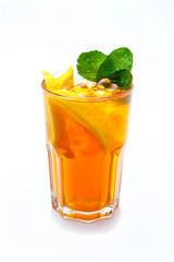 Cold lemonade in a glass