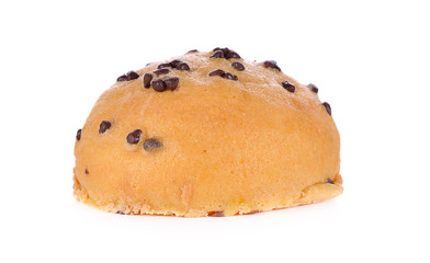chocolate bun isolated on a white background