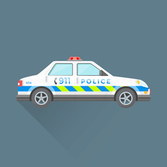 police emergency service car illustration.