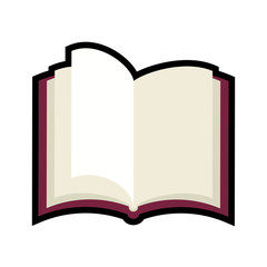 Book icon. Reading instrument design. vector graphic