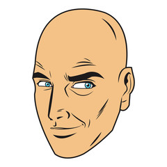 bald man face