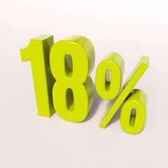 Percentage sign, 18 percent