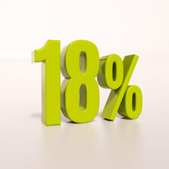 Percentage sign, 18 percent