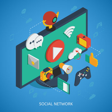 Social Network Isometric Composition