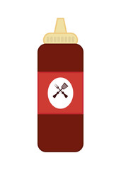 sauce bottle icon. Fast food design. vector graphic