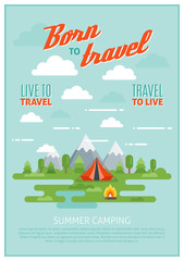 Summer Camping Poster