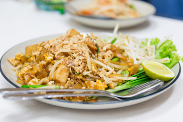 Thai food Pad thai , Stir fry noodles in padthai style (selectiv
