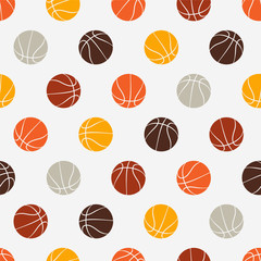 Seamless pattern - basketball