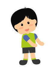 little boy icon. Kid design. vector graphic