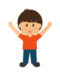 little boy icon. Kid design. vector graphic