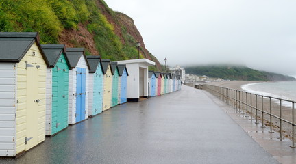 Beach huts in Seaton, Devon