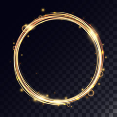 Vector magic circle with light effects