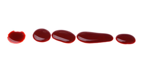 drop of blood isolated on white background