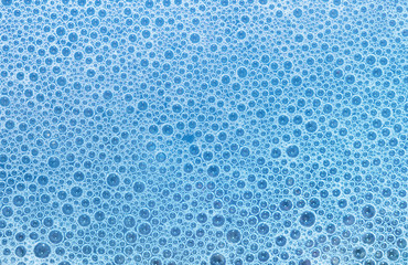 detergent foam bubble with blue tone for background